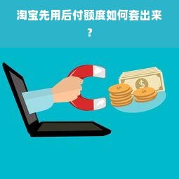 淘宝先用后付额度如何套出来？
