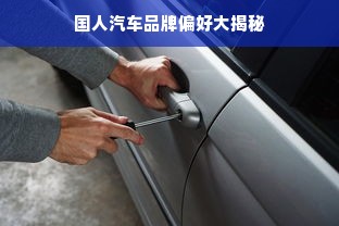 国人汽车品牌偏好大揭秘