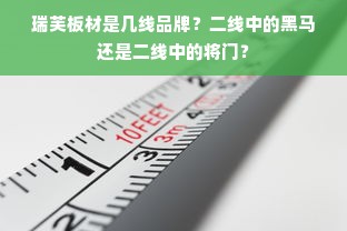 瑞芙板材是几线品牌？二线中的黑马还是二线中的将门？