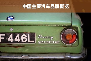 中国主要汽车品牌概览