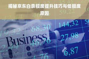 揭秘京东白条额度提升技巧与低额度原因