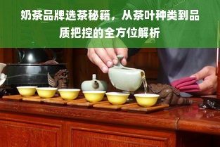 奶茶品牌选茶秘籍，从茶叶种类到品质把控的全方位解析