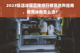 2023饭店冰箱品牌排行榜及选购指南，商用冰柜怎么选？