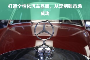 打造个性化汽车品牌，从定制到市场成功