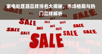 家电处理器品牌排名大揭秘，市场格局与热门品牌解析