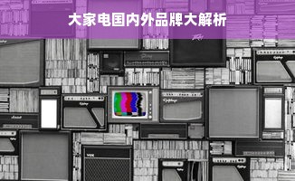 大家电国内外品牌大解析