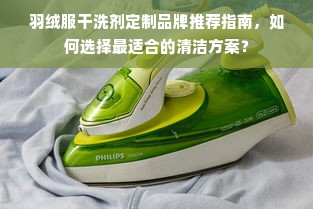 羽绒服干洗剂定制品牌推荐指南，如何选择最适合的清洁方案？
