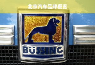 北京汽车品牌概览