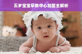 五岁宝宝早教中心加盟全解析