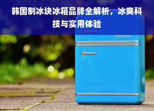 韩国制冰块冰箱品牌全解析，冰爽科技与实用体验