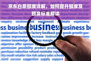 京东白条额度详解，如何提升额度及额度标准解读