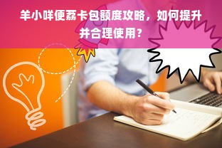 羊小咩便荔卡包额度攻略，如何提升并合理使用？
