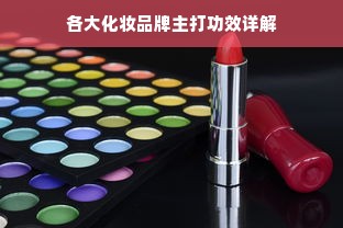 各大化妆品牌主打功效详解