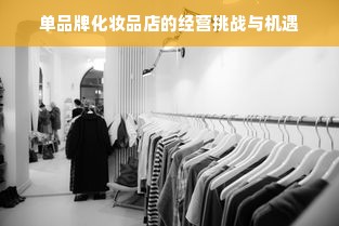 单品牌化妆品店的经营挑战与机遇