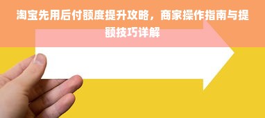 淘宝先用后付额度提升攻略，商家操作指南与提额技巧详解