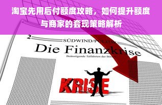 淘宝先用后付额度攻略，如何提升额度与商家的套现策略解析
