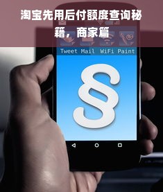 淘宝先用后付额度查询秘籍，商家篇