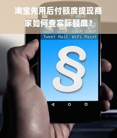 淘宝先用后付额度提现商家如何查实际额度？