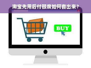 淘宝先用后付额度如何套出来？