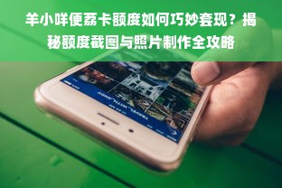 羊小咩便荔卡额度如何巧妙套现？揭秘额度截图与照片制作全攻略