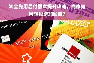 淘宝先用后付额度提升攻略，商家如何轻松增加额度？