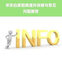 京东白条额度提升攻略与常见问题解答