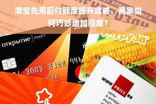 淘宝先用后付额度提升攻略，商家如何巧妙增加额度？