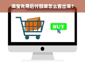 淘宝先用后付额度怎么套出来？