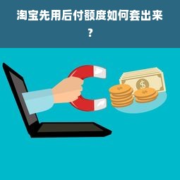 淘宝先用后付额度如何套出来？