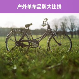 户外单车品牌大比拼