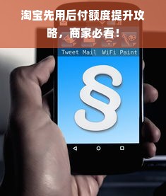 淘宝先用后付额度提升攻略，商家必看！