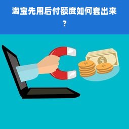 淘宝先用后付额度如何套出来？
