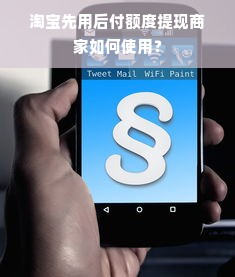 淘宝先用后付额度提现商家如何使用？
