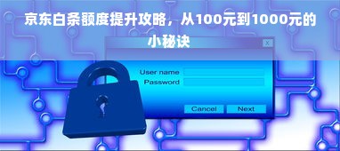 京东白条额度提升攻略，从100元到1000元的小秘诀