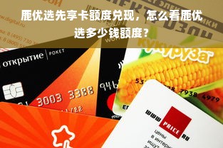 鹿优选先享卡额度兑现，怎么看鹿优选多少钱额度？