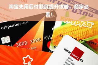 淘宝先用后付额度提升攻略，商家必看！