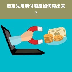 淘宝先用后付额度如何套出来？