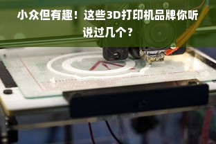 小众但有趣！这些3D打印机品牌你听说过几个？
