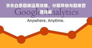 京东白条额度运用攻略，分期购物与额度管理详解