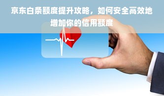京东白条额度提升攻略，如何安全高效地增加你的信用额度