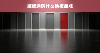 装修选购什么地板品牌