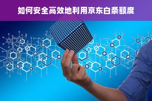 如何安全高效地利用京东白条额度