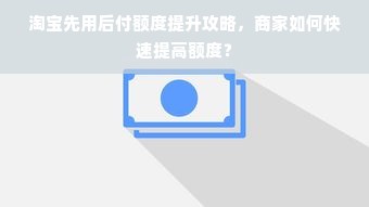 淘宝先用后付额度提升攻略，商家如何快速提高额度？