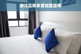 浙江品牌家居加盟指南