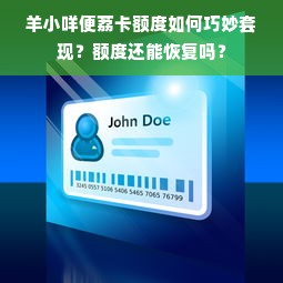 羊小咩便荔卡额度如何巧妙套现？额度还能恢复吗？