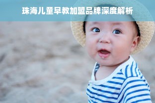 珠海儿童早教加盟品牌深度解析