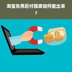 淘宝先用后付额度如何套出来？