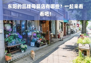 东阳的品牌母婴店有哪些？一起来看看吧！