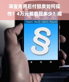 淘宝先用后付额度如何操作？4万元能套现多少？揭秘商家套现套路与风险