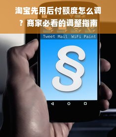 淘宝先用后付额度怎么调？商家必看的调整指南